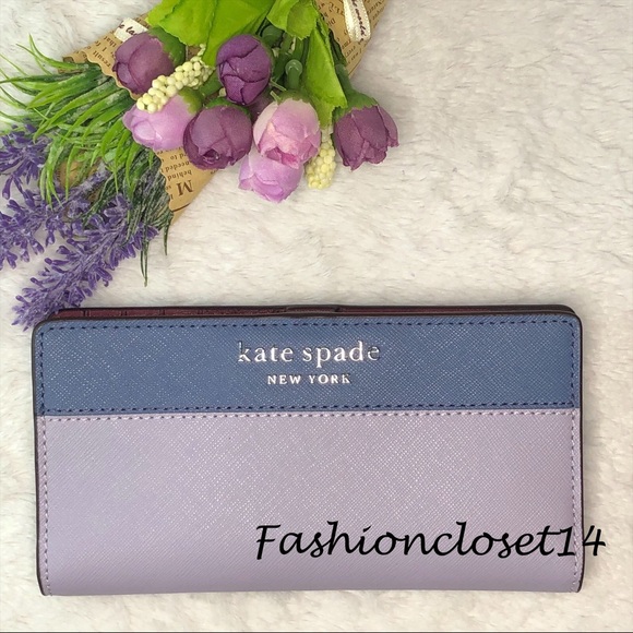 kate spade purple and blue wallet